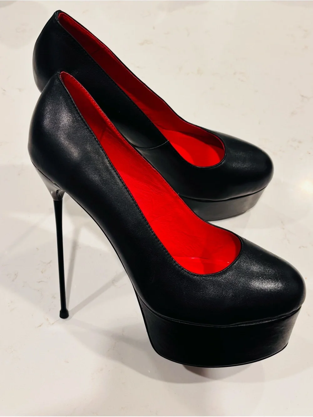 Rebel Queen Black Platform Stilettos like NEW size 42/11